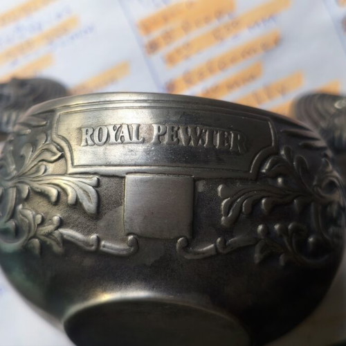 Vintage Viking Konge Tinn decorative pewter bowl like new