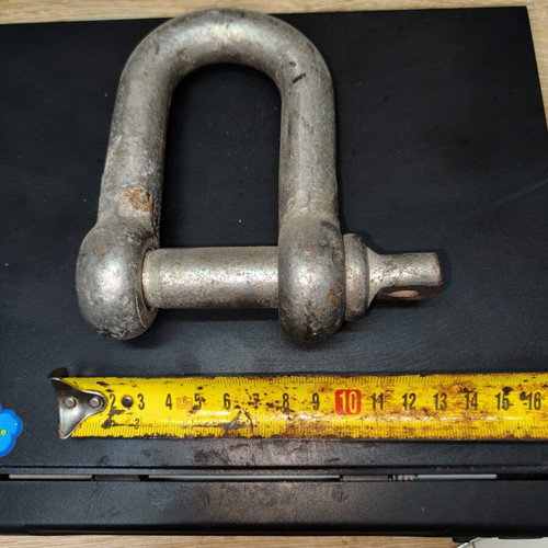 Nautical D-Shackle used, approx. 14x14 cm