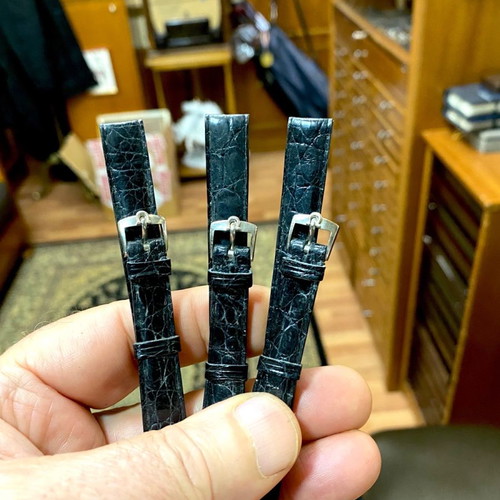 Omega leather watch straps 12mm vintage authentic new