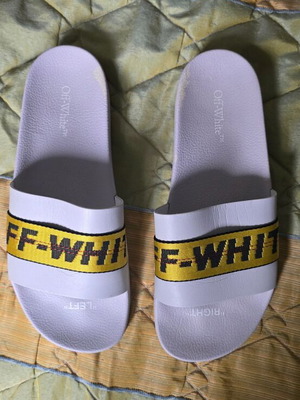 Off White sliders size 43 used, white