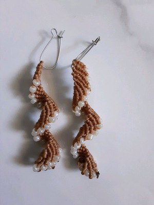 Handmade macrame earrings like new