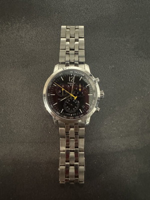 Ρολόι TISSOT PRC200 Chronograph ασημένιο μπρασελέ από ανοξείδωτο ατσάλι καινούργιο