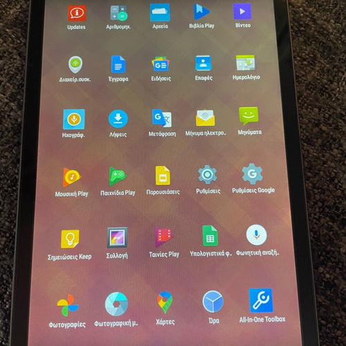 Vodafone 4G tablet used with case and 8GB SD card