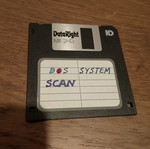 MS_Dos operating system diskette used, DataRight 3.5" floppy disk