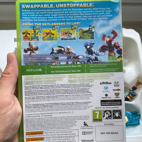 Xbox 360 Skylanders Swap Force Starter Pack used with 3 figures and game