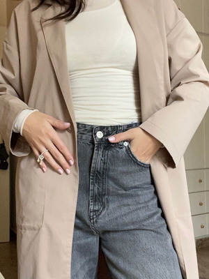 Trench coat Mango μεταχειρισμένο, μπεζ, μέγεθος M