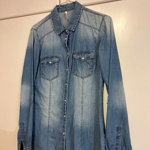 Zara denim shirt women like new, size M, blue