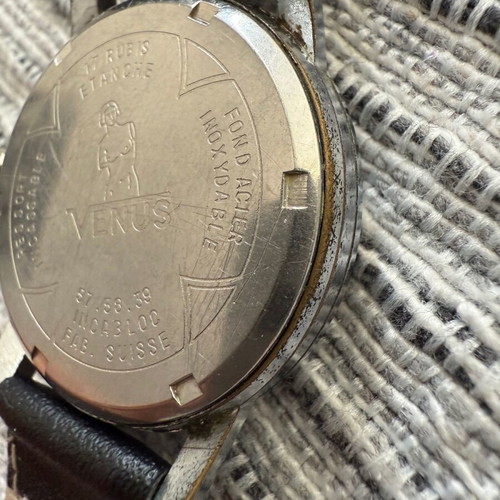 Venus Swiss watch used, stopped, with strap