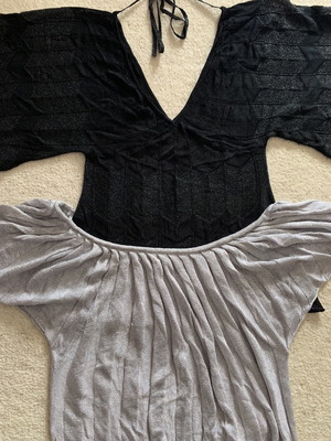 Blouses silver and black, size S / 36 / 8, set of 2 pieces