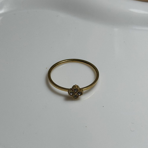 Steel ring new, gold color