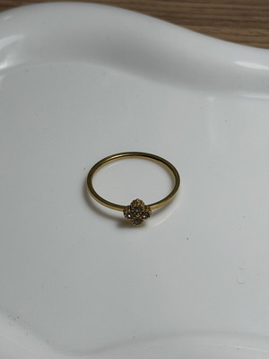 Steel ring new, gold color