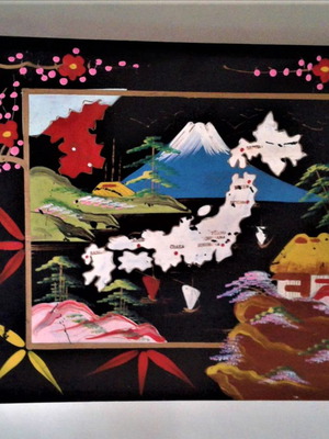 Φωτογραφικό άλμπουμ συλλεκτικό μεταχειρισμένο, γιαπωνέζικο ξύλινο με μουσική κουρδιστό