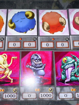 Yu-Gi-Oh Token Cards like new, 4 Goat and 3 Ojama
