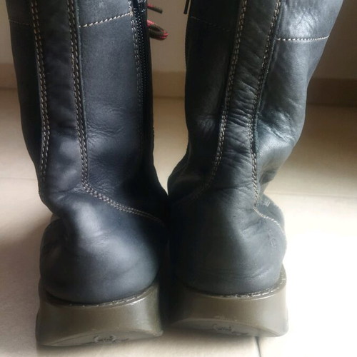 Fly London leather ankle boots used, size 37, black