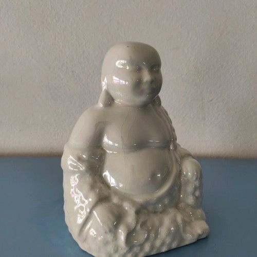 Vintage Buddha porcelain statue used