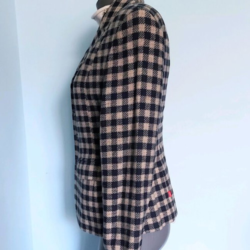 Jackpot by Carly Gry vintage wool women's blazer, checked pattern