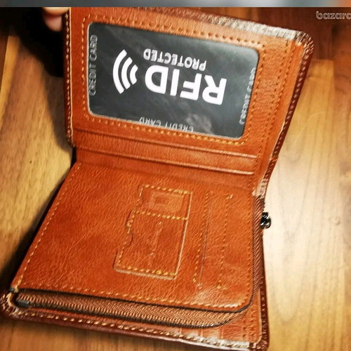 Men's RFID Wallet new, brown leather