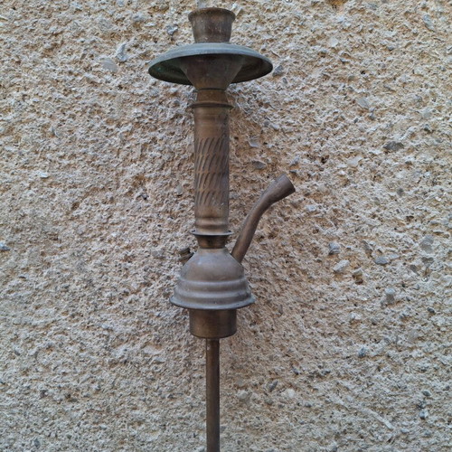 Handmade hookah metal part with hose used