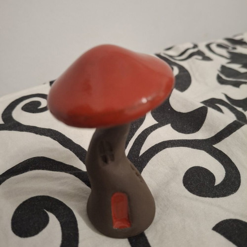 Handmade ceramic mushroom house decoration