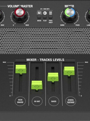 iDance Σετ Deejay Master Mix, φορητός διαδραστικός μίκτης και λούπερ