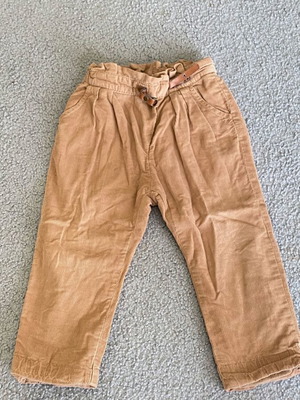 Zara corduroy pants beige for boy 18-24 months like new