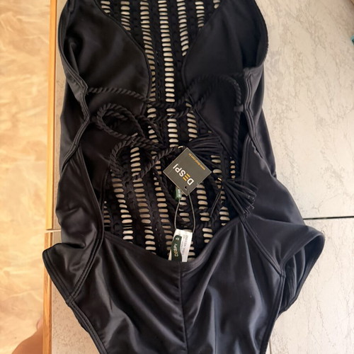 Despi black one-piece swimsuit new with tags, size S