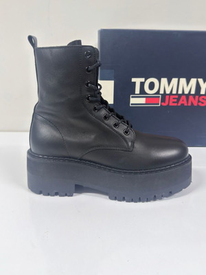 Tommy Jeans Cleat Ankle Boot кожени кубинки с платформа, размер 39