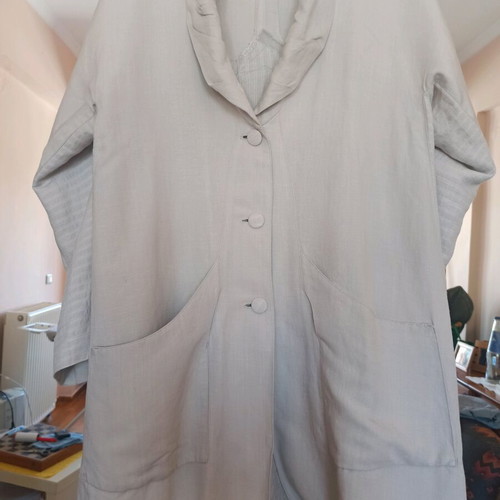 Linen coat Krines Berlin spring autumn like new, one size beige