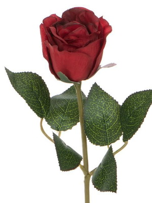 Set of 5 decorative red rose flowers 30cm