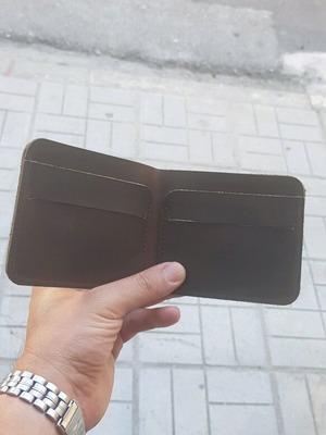 Leather handmade wallet new