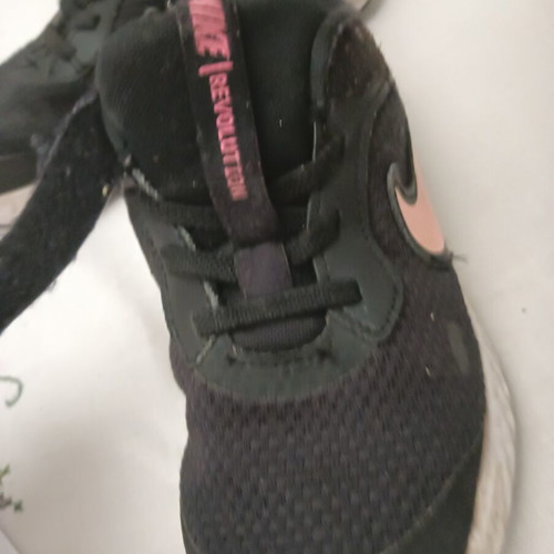 Nike Revolution athletic shoes like new, size 31, black for girls