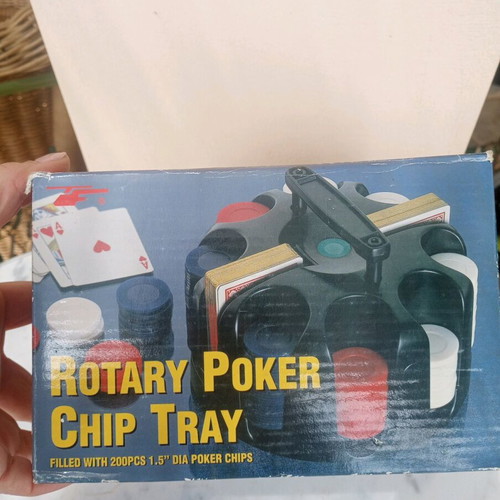 Rotary set 200 poker chips with 2 decks new