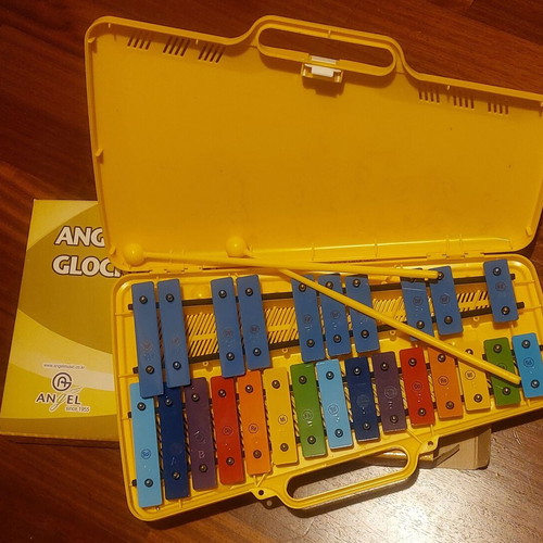 Metallophone Angel AG-25N3 with 25 Colored Steel Bars Like New