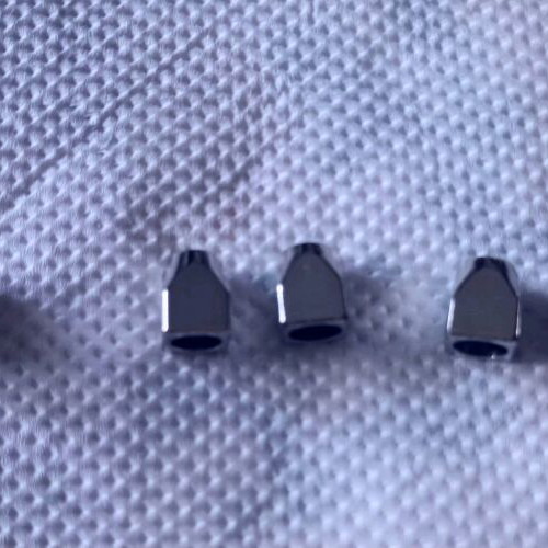 Metal cord end caps 3×sets of 2 pieces silver