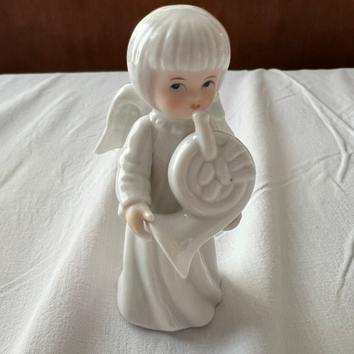 Porcelain angel with horn vintage, like new, Kosta Boda