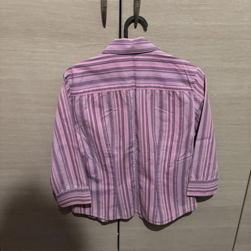 Zara Basic striped shirt pink and purple size S like new