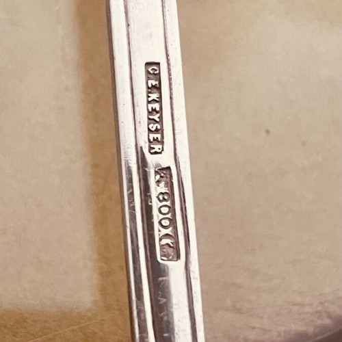 Silver 800 German Serving Spoons like new