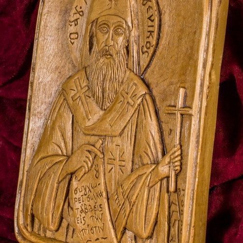 St. Mark the Noble Icon made of wax, mastic and incense