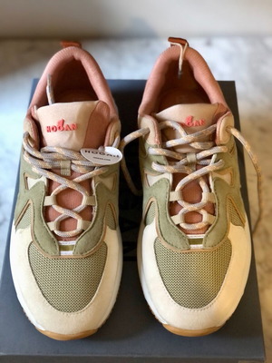 Hogan H597 sneakers new, size 39, beige and green