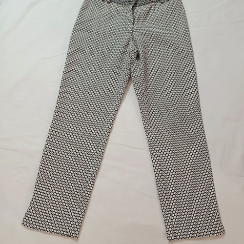 Lucifair geometric straight fit pants white-black size 44 S/M like new