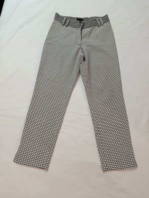 Lucifair geometric straight fit pants white-black size 44 S/M like new