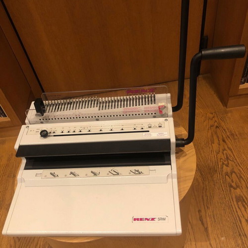 Renz SRW 3:1 Binding Machine for Metal Spiral 4x4mm Like New