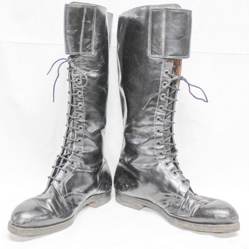 Motorcycle boots black 1960 used, Greek, size 43