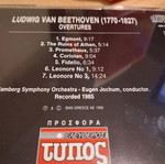 Beethoven Overtures CD like new, classical
