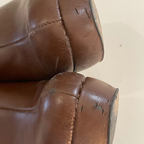 Sante leather ankle boots used, brown, size 38
