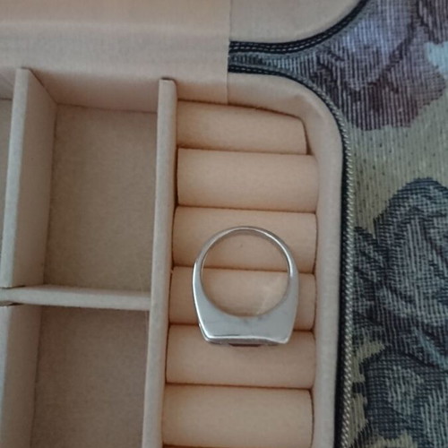 925 Silver Ring with Garnet Like New
