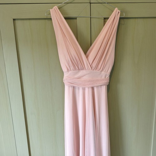 Maxi dress pink tulle with cups, like new, size M
