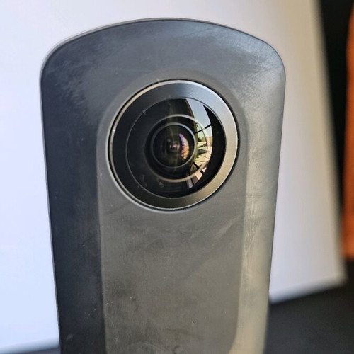 Ricoh Theta S camera used with waterproof and fabric case