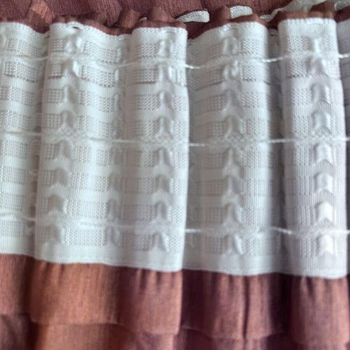 Curtain set used, two pieces, cherry color, 3m width, 2.7m length each