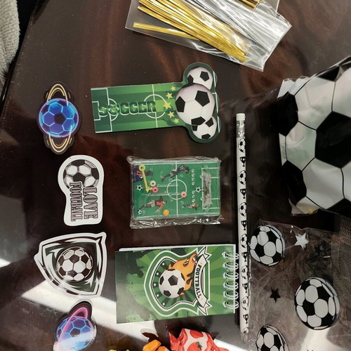 Football gift bags new, set with bookmarks and toys